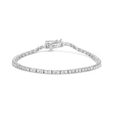 10K White Gold 2.0 Cttw Prong Set Round-Cut 7.25" Classic Diamond Tennis Bracelet (G-H Color, I1-I2 Clarity)