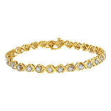 10 Karat Gold 1 CTTW Diamond X-Link Karat Tennis Bracelet