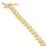 10 Karat Yellow Gold 1 CTTW Round Cut Diamond 'S' Bracelet