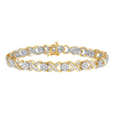 10 Karat Yellow Gold 3 CTTW Diamond 'XOXO' Link Karat Bracelet