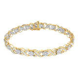 10 Karat Yellow Gold 3 CTTW Diamond 'XOXO' Link Karat Bracelet