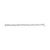 14K White Gold 2.00 Cttw Diamond Swirl and Pear Shape Link Bracelet (I-J Color, I2-I3 Clarity) - 7"