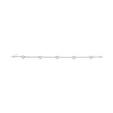 14K White Gold 1 1/2 Cttw Diamond Heart Station Strand Bracelet (H-I Color, I1-I2 Clarity) - 7.5 Inches