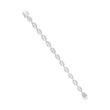 14K White Gold 1 1/2 Cttw Round Diamond Set Link Bracelet (I-J Color, I1-I2 Clarity) - 7"