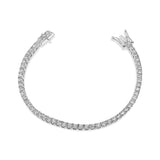 14K White Gold 2.0 Cttw Miracle Set Round-Cut Lab Grown Diamond Illusion 7" Tennis Bracelet (F-G Color, VS2-SI1 Clarity)