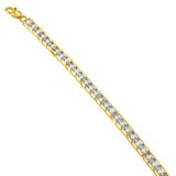 14 Karat Yellow Gold 1 CTTW Diamond Square Link Karat Bracelet