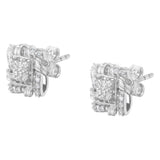 .925 Sterling Silver 1/2 Cttw Round-Cut Diamond Stud Earrings (I-J Color, I1-I2 Clarity)