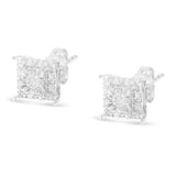 Sterling Silver Round Cut Diamond Stud Earrings (1/4 cttw, I-J Color, I2-I3 Clarity)