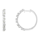 Sterling-Silver Diamond Hoop Earring (1/2 cttw, I-J Color, I3 Clarity)