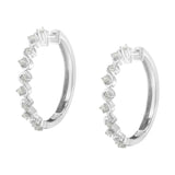 Sterling-Silver Diamond Hoop Earring (1/2 cttw, I-J Color, I3 Clarity)