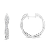 Sterling-Silver Diamond Hoop Earring (0.75 cttw, I-J Color, I2-I3 Clarity)