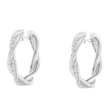 Sterling-Silver Diamond Hoop Earring (0.75 cttw, I-J Color, I2-I3 Clarity)