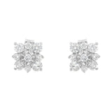 Sterling Silver Diamond Flower Stud Earrings (1/2 cttw, I-J Color, I1-I2 Clarity)