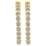 10K Yellow Gold Plated Sterling Silver Diamond Hoop Earrings (2 cttw, K-L Color, I2-I3 Clarity)