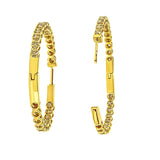 10K Yellow Gold Plated .925 Sterling Silver 3.00 Cttw Diamond Inside Out Hoop Earrings (K-L Color, I1-I2 Clarity)