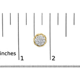 10K Yellow Gold Plated .925 Sterling Silver 1/2 Cttw Diamond Cluster Stud Earrings (J-K Color, I2-I3 Clarity)