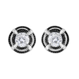 .925 Sterling Silver Modern 4-Prong Solitaire Milgrain Stud Earrings  - Pack Of: 1