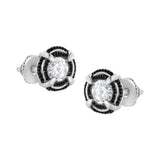 .925 Sterling Silver Modern 4-Prong Solitaire Milgrain Stud Earrings  - Pack Of: 1