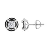 .925 Sterling Silver Modern 4-Prong Solitaire Milgrain Stud Earrings  - Pack Of: 1