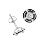 .925 Sterling Silver Modern 4-Prong Solitaire Milgrain Stud Earrings  - Pack Of: 1