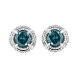 .925 Sterling Silver Modern 4-Prong Solitaire Milgrain Stud Earrings  - Pack Of: 1