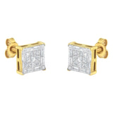 10KT Yellow Gold Diamond Stud Earrings (1 cttw, I-J Color, SI2-I1 Clarity)