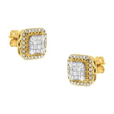 10KT Yellow Gold Diamond Stud Earrings (1/2 cttw, H-I Color, SI2-I1 Clarity)