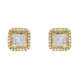 10KT Yellow Gold Diamond Stud Earrings (1/2 cttw, H-I Color, SI2-I1 Clarity)