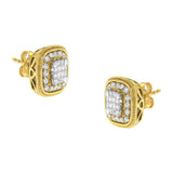 10KT Yellow Gold Diamond Stud Earings (3/4 cttw, H-I Color, SI2-I1 Clarity)