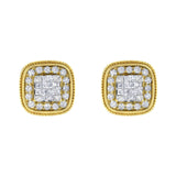 10KT Yellow Gold Diamond Stud Earings (3/4 cttw, H-I Color, SI2-I1 Clarity)