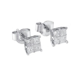 10k White Gold Diamond Stud Earrings (0.60 cttw, I-J Color, I2-I3 Clarity)