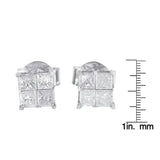 10k White Gold Diamond Stud Earrings (0.60 cttw, I-J Color, I2-I3 Clarity)