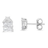 10K White Gold Diamond Stud Earrings (3/4 cttw, H-I Color, SI2-I1 Clarity)