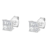 10K White Gold Diamond Stud Earrings (3/4 cttw, H-I Color, SI2-I1 Clarity)