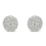 10k White Gold Diamond Cluster Stud Earrings (0.5 cttw, I-J Color, I2-I3 Clarity)