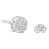 10k White Gold Diamond Cluster Stud Earrings (0.5 cttw, I-J Color, I2-I3 Clarity)