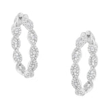 10K White Gold Diamond Hoop Earrings (1 1/2 cttw, H-I Color, I1-I2 Clarity)