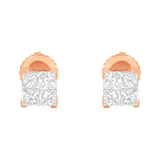 10K Gold Princess Diamond Composite Stud Earring (1/2 cttw, I-J Color, I1-I2 Clarity)