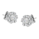 10K White Gold Diamond Stud Earring (1/2 cttw, I-J Color, I3 Clarity)