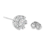 10K White Gold Diamond Stud Earring (1/2 cttw, I-J Color, I3 Clarity)