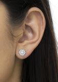 10K White Gold Diamond Stud Earring (1/2 cttw, I-J Color, I3 Clarity)