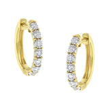 10KT Two-Toned Gold Diamond Hoop Earring (1/4 cttw, J-K Color, I2-I3 Clarity)