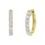 10KT Two-Toned Gold Diamond Hoop Earring (1/4 cttw, J-K Color, I2-I3 Clarity)