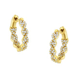 10K Yellow Gold Diamond Huggy Earrings (1/2 cttw, H-I Color, I1-I2 Clarity)