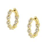 10K Yellow Gold Diamond Huggy Earrings (1/2 cttw, H-I Color, I1-I2 Clarity)