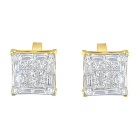 10 Karat Yellow Gold 1 CTTW Diamond Stud Earrings