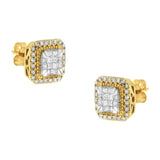 10 Karat Yellow Gold Stud Earrings  - Color: Yellow gold | Pack Of: 1 | Design: Yellow gold (h-i, si2-i1)