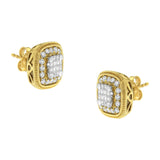 10 Karat Yellow Gold Stud Earrings  - Color: Yellow gold | Pack Of: 1 | Design: Yellow gold (h-i, si2-i1)