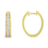 10 Karat Two-Tone Gold 1/2 CTTW Diamond Hoop Earring