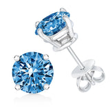 Gold Lab Grown Diamond 4-Prong Classic Solitaire Stud Earrings  - Pack Of: 1